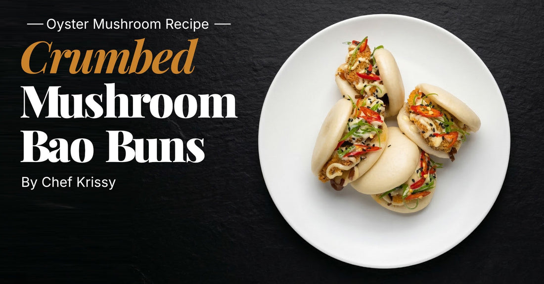 Crispy Panko Mushroom Bao Buns