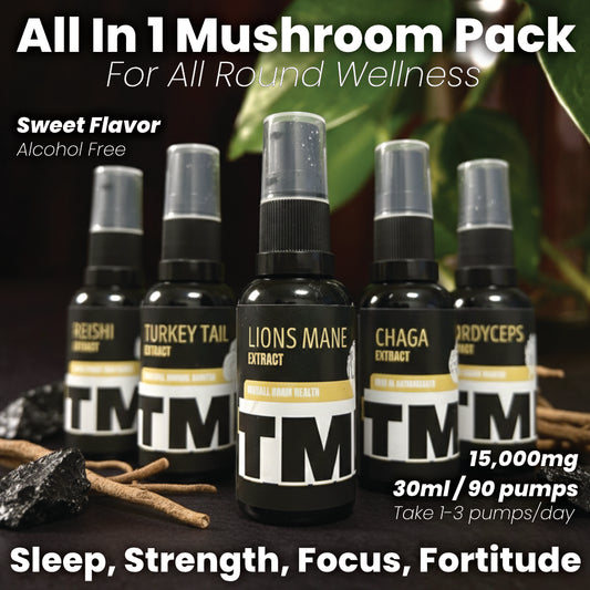 Buy 5 Get 2 Free | Lionsmane, Reishi, Turkey Tail, Chaga, Cordyceps | Buy 5 Get 2 Free