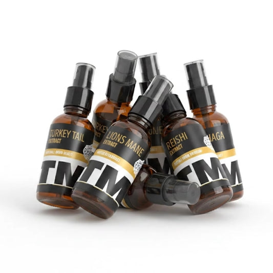 The Fungi 5 Pack | Lionsmane, Reishi, Turkey Tail, Chaga, Cordyceps | Buy 5 Get 2 Free