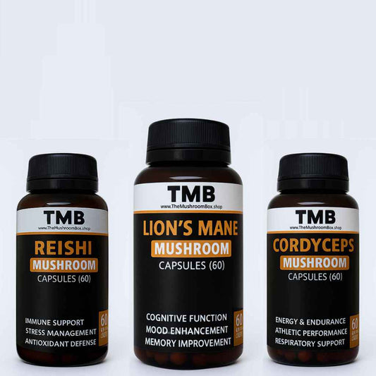 [Pre Order] Mushroom Trifecta | Lion's Mane | Cordyceps | Reishi | 500mg